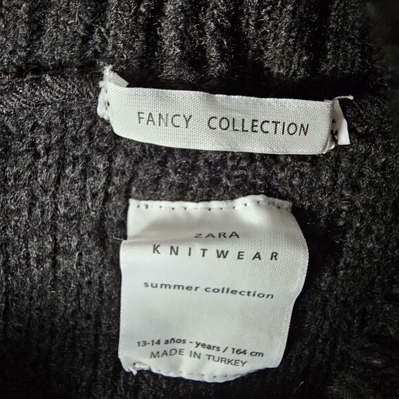 Zara Fancy‎ Collection Girls Alpaca Print Turtleneck Knit Sweater Fringed - Picture 3 of 8